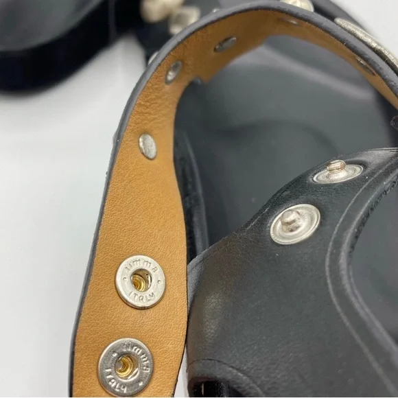 ISABEL MARANT ENAVY LEATHER STUD GLADIATOR SANDALS - Picture 7 of 14